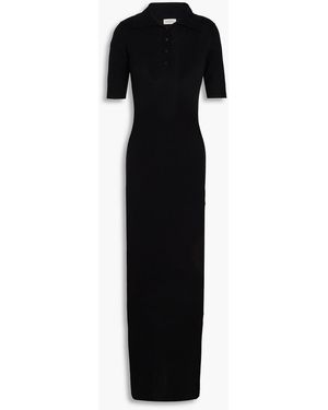 LeKasha Ribbed Cashmere Maxi Dress - Black