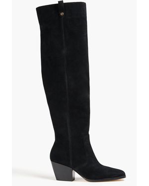 MICHAEL Michael Kors Harlow Suede Knee Boots - Black