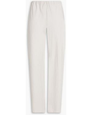Vince Twill Wide-leg Trousers - White