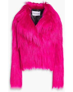 Stand Studio Faux Fur Jacket - Pink