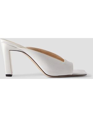 Wandler Isa Satin Mules - White