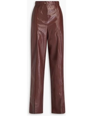 Nanushka Topstitched Straight-leg Pants - Purple