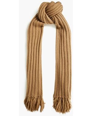 LVIR Ribbed-knit Scarf - Natural