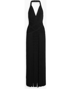 sachin and babi light blue dress WEDTREND Women Black Formal Dress With Slit Mermaid Halter Neck With Hook  Satin Formal Wear Dress