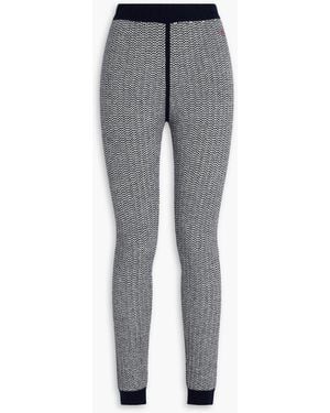 Perfect Moment Herringbone Wool-Blend Base Layer - Grey