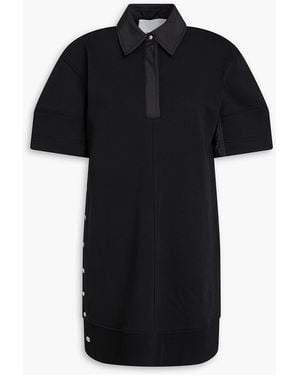 3.1 Phillip Lim French cotton-terry mini shirt dress - Schwarz