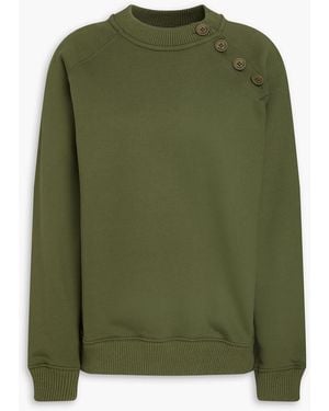 Claudie Pierlot French Cotton-Terry Sweatshirt - Green