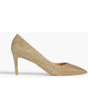 Stuart Weitzman Linsi 75 Lamé Court Shoes - Metallic