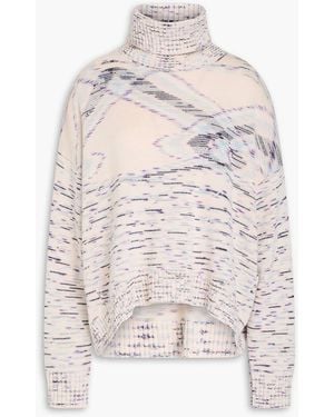 Missoni Space-Dyed Cashmere Turtleneck Sweater - White