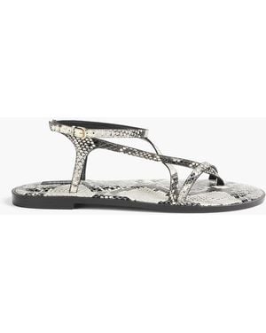 A.Emery Edna Snake-Effect Leather Sandals - Multicolour