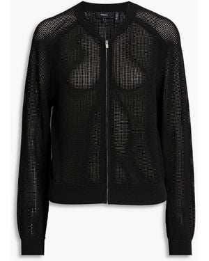 Theory Pointelle-knit Jacket - Black