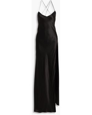 The Sei Silk-satin Gown - Black