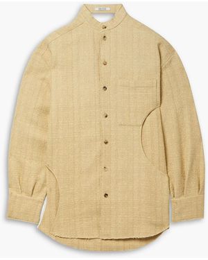 Gauchère Vastie hemd aus tweed mit cut-outs - Natur