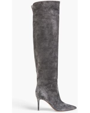 Gianvito Rossi Hansen Suede Over-the-knee Boots - Grey
