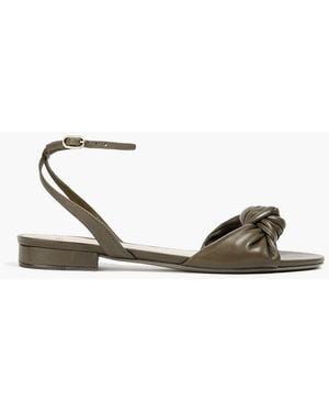Alexandre Birman Kace Knotted Leather Sandals - Grey