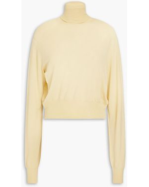 Petar Petrov Real life cropped rollkragenpullover aus wolle - Gelb