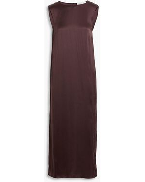 Veronica de Piante Alessia Washed-Silk Midi Dress - Purple