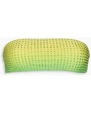 Self-Portrait Bandeau-bikini-oberteil mit farbverlauf und kristallverzierung - Grün