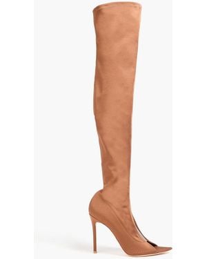 Gianvito Rossi Hiroko Tpu And Stretch-Jersey Over-The-Knee Boots - White