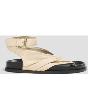 A.Emery Tei Pebbled-leather Sandals - White