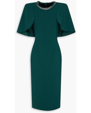 Jenny Packham Crystal-embellished Crepe Midi Dress - Green