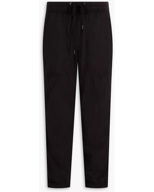 James Perse Cotton-Twill Track Trousers - Black