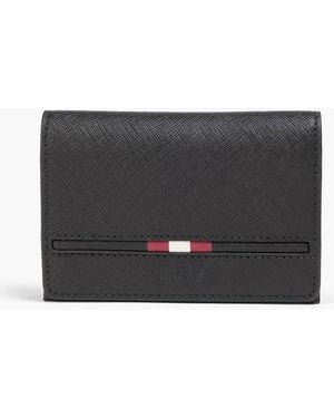 Bally Striped Textured-Leather Wallet - Black