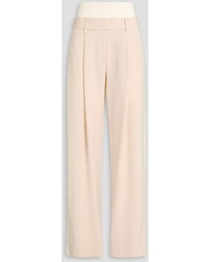 Esse Studios Sommar Duo Piqué-Trimmed Crepe Wide-Leg Trousers - Natural