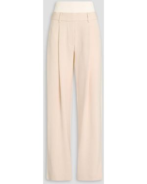 Esse Studios Sommar Duo Piqué-Trimmed Crepe Wide-Leg Trousers - Natural
