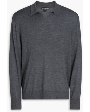 James Perse Cashmere Polo Shirt - Grey