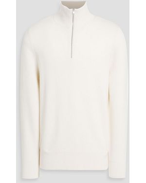 Sandro Knitted Half-Zip Sweater - White