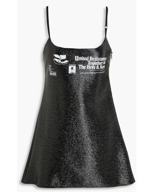 Courreges Printed Vinyl Mini Dress - Black