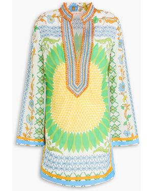 Tory Burch Kaftan aus baumwollmusselin mit verzierung - Mehrfarbig