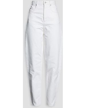 Isabel Marant Corsy High-Rise Tapered Jeans - White