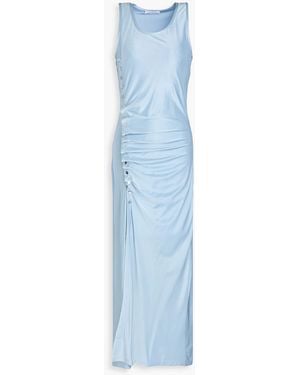 Rabanne Ruched Jersey Midi Dress - Blue