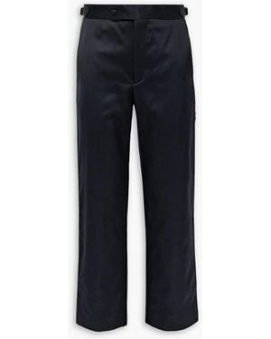 Bode Major League Straight-Leg Striped Satin Trousers - Blue