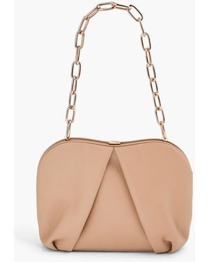 Gabriela Hearst Taylor Pleated Leather Clutch - Natural