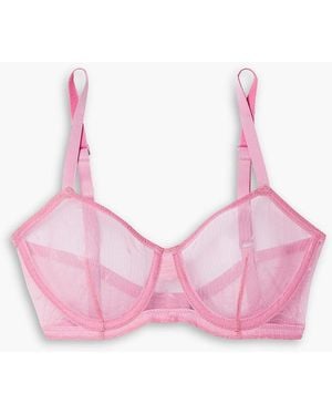 Else Kate Stretch-mesh Underwired Soft-cup Bra - Pink