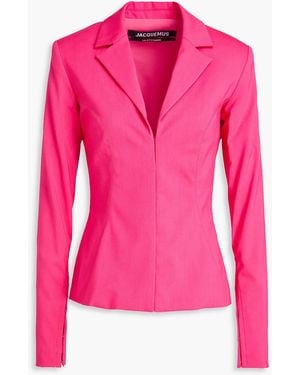 Jacquemus Neon Wool-blend Twill Blazer - Pink