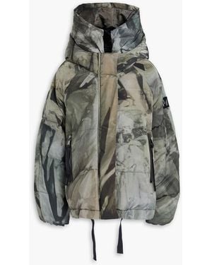 Holden Printed Ripstop Hooded Down Jacket - Grey