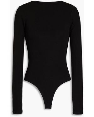 Goldsign Cutout Ribbed-jersey Bodysuit - Black