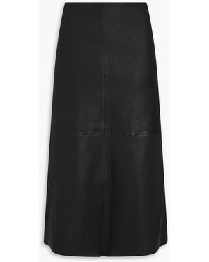 By Malene Birger Simoas Leather Midi Skirt - Black