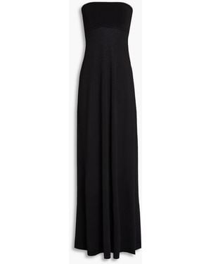 FRAME Strapless Knitted Maxi Dress - Black