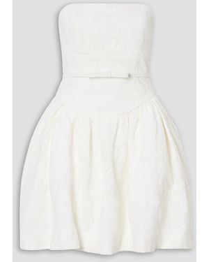 Self-Portrait Strapless Lace Mini Dress - White
