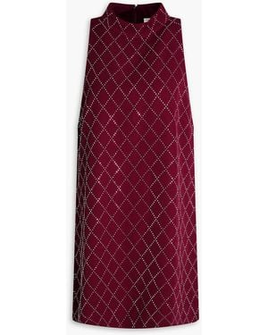 Sandro Crystal-Embellished Jersey Mini Dress - Purple