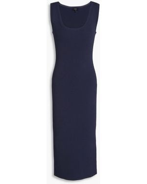 Theory Ribbed-knit Midi Dress - Blue