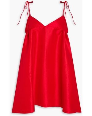 Kika Vargas Missy Taffeta Mini Dress - Red