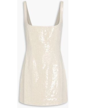 16Arlington Sior Sequined Tulle Mini Dress - White