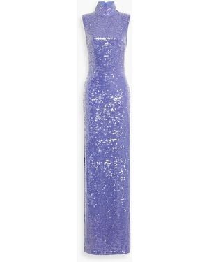LAPOINTE Sequined Chiffon Gown - Purple