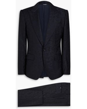 Dolce & Gabbana Wool-Jacquard Suit - Blue